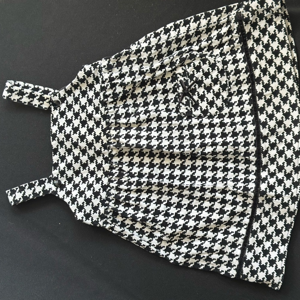 Youngland Black and White Houndstooth Dress 24 months